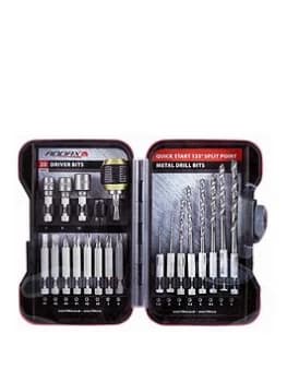 Timco Driver Bit & Ground Jobber Drill Bit Set - 20Pc