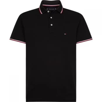 Tommy Hilfiger Core Tommy Tipped Slim Polo - Black