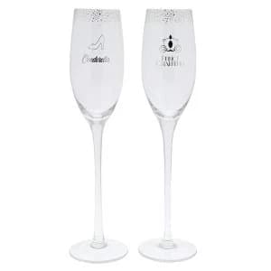 Cinderella And Prince Charming Wedding Toast Glasses