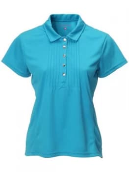 Swing Out Sister Mariah Pique Cap Sleeve Shirt Blue