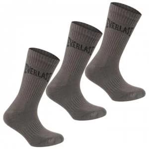 Everlast 3 Pack Crew Socks - Grey