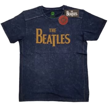 The Beatles - Drop T Logo Unisex Medium T-Shirt - Blue