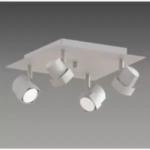 Cristal Moka 4-Light Ceiling Spotlight White