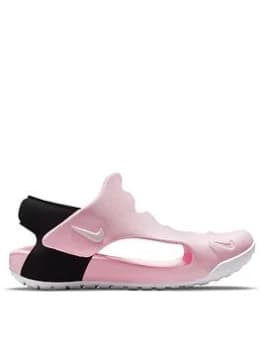 Nike Sunray Protect 3 Sandals - Pink/White, Size 2.5