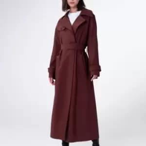 Aligne Womens Gilda M Maxi Trench Coat - Mustang - UK 12