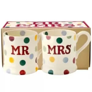 Emma Bridgewater Polka Dot Mr & Mrs Mug Set