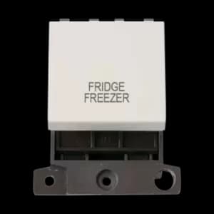 Click Scolmore MiniGrid 20A Double-Pole Ingot Fridge Freezer Switch White - MD022PW-FF