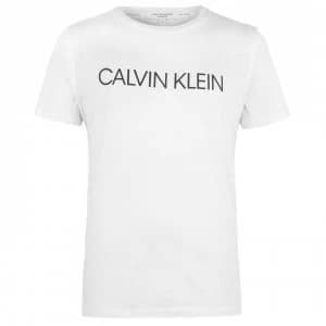 Calvin Klein Chest Logo T Shirt - White 100