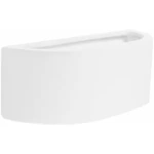 Wall Light Curved White Ceramic Uplighter Lighting