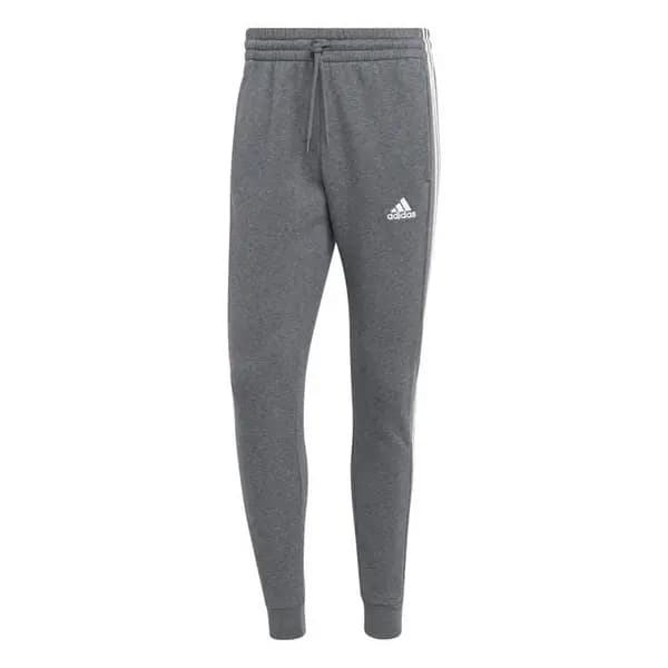 adidas Essentials Fleece Tapered Cuff 3-Stripes Joggers M - Grey S