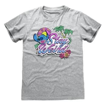 Lilo & Stitch - Stay Weird Unisex Small T-Shirt - Grey