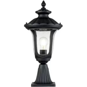 Elstead Chicago Outdoor Pedestal Light Textured Black, IP44
