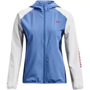 Under Armour Woven Colour Block Hood Jacket Womens - Blue