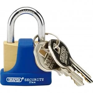 Draper Solid Brass Padlock 32mm Standard