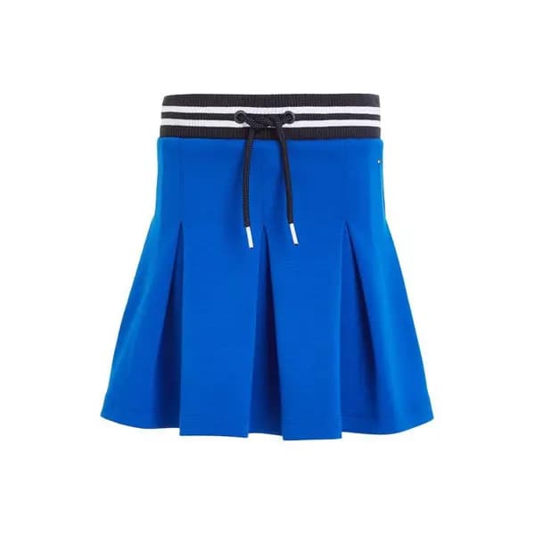 Tommy Hilfiger Knitted Monotype Pleated Mini Skirt Juniors - Blue 4 - 5 Years