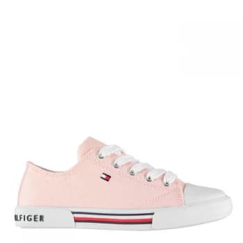 Tommy Hilfiger Tommy Canvas Low Lace Trainers - Pink 302
