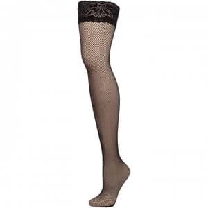 Jonathan Aston Vintage legs fishnet backseam hold ups - Black