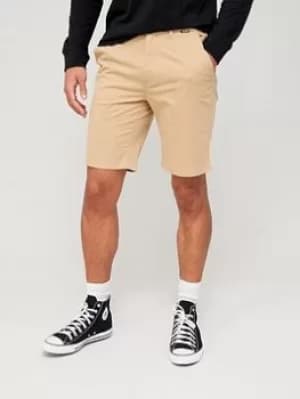 Calvin Klein Sateen Slim Fit Shorts, Travertine, Size 34, Men