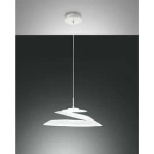 Fabas Luce Aragon LED Dome Pendant Ceiling Lights White Glass