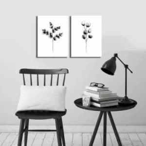 2P3040CIZC-04 Multicolor Decorative Canvas Painting (2 Pieces)