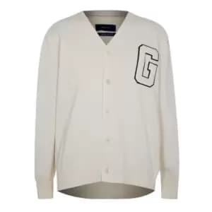 Gant Letterman Cardigan - Cream