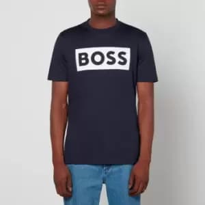 BOSS Tiburt Logo-Print Cotton-Jersey T-Shirt - M