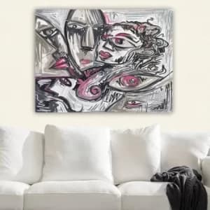 268502588_70100 Multicolor Decorative Canvas Painting