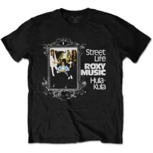 Roxy Music - Street Life Hula-Kula Unisex Large T-Shirt - Black