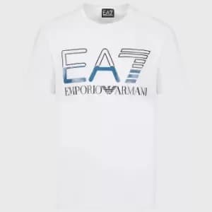 EA7 Logo-Print Cotton-Blend T-Shirt - M