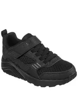 Skechers Uno Lite Zelton Trainer, Black, Size 11 Younger