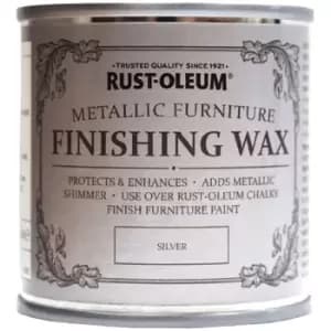 Rustoleum - Rust-Oleum Chalk Chalky Furniture Paint - Finishing Wax - Silver 125ml - Silver
