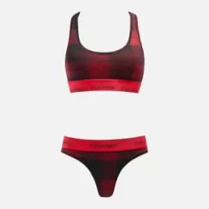 Calvin Klein Cotton and Modal-Blend Bralette and Thong Set - L