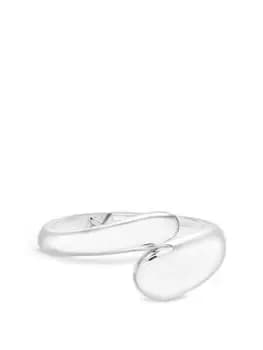 Mood Silver Polished Sculpted Cuff Bracelet