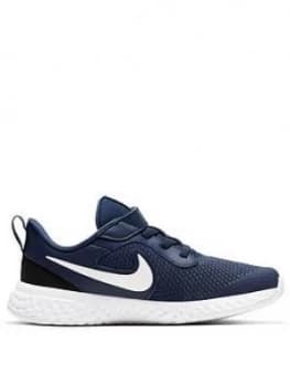 Nike Revolution 5 Younger Childrens Trainers - Navy/White