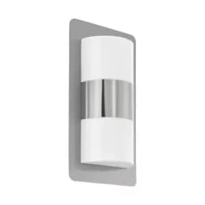 IP44 Outdoor Wall Light Modern Stainless Steel 2 x 10W E27 Bulb Porch Lamp