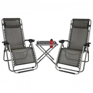 Culcita Abbey Camping 2 Gravity Chairs and Table Set