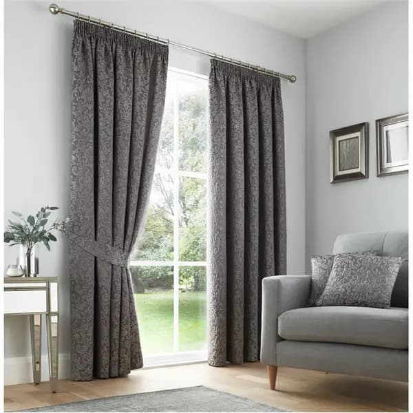 Curtina Lamina Pair of Pencil Pleat Curtains Pencil Pleat Curtains 66x54in Blue 76468818003