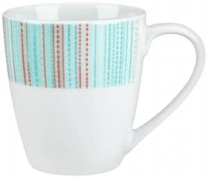 Portmeirion 4 Piece Mug Set Coral Stripe.