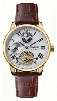 Ingersoll Mens The Riff Automatic Brown Leather Strap Watch