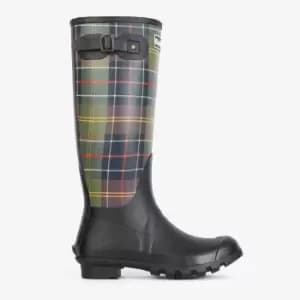 Barbour Womens Bede Tartan Twill and Rubber Wellington Boots - UK 3