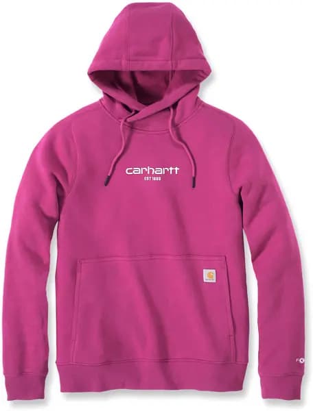 Carhartt Force Relaxed Fit Lightweight Graphic Ladies Hoodie, pink, Size L for Women