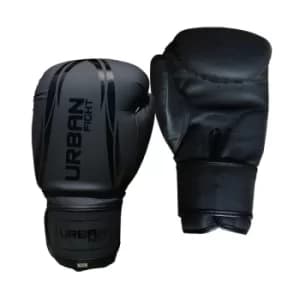 Urban Fight Training Boxing Gloves Matt Black 10oz