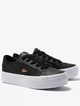 Lacoste Ziane Platform Trainers - Black, Size 3, Women
