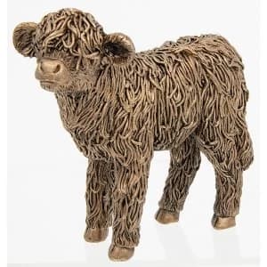 Bronze Highland Coo Calf Ornament
