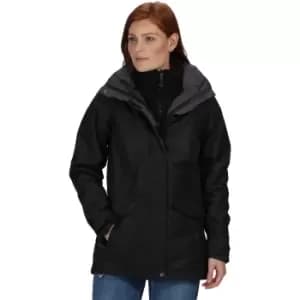 Professional BENSON III 3in1 Waterproof Jacket womens in Black - Sizes UK 10,UK 12,UK 14,UK 16