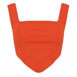 I Saw It First Scuba Corset Top - Orange