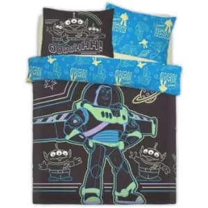 Toy Story Childrens/Kids Intergalactic Panel Duvet Cover Set (Double) (Blue) - Blue