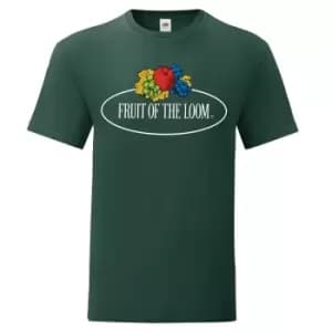 Fruit of the Loom Mens Vintage Big Logo T-Shirt (L) (Forest Green)