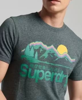 Superdry Mens Great Outdoors T-Shirt Dark Grey / Asphalt Grit - Size: L