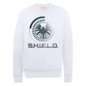 Marvel Avengers Assemble Shield Badge Sweatshirt - White - L